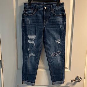 Maurices Women's Distressed Blue Jeans